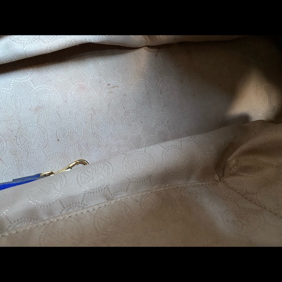 Authentic Blue Michael Kors Purse Tote - Picture 4 of 12